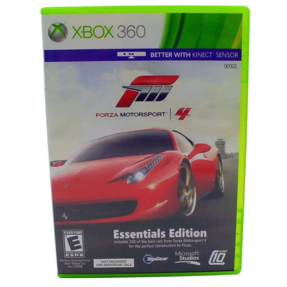 Forza Motorsport 4 Essentials Edition Xbox 360 Video Game Kinect Multiplayer